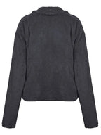 Ivy Lane Plush Open Front Dropped Shoulder Jacket