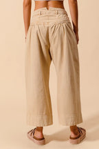 SO ME Mid Rise Wide Leg Chino Pants With Pockets