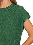 Zenana Oversized Crew Neck Sweater