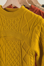 BiBi Cable-Knit Sweater with Cut Out Chest Detail