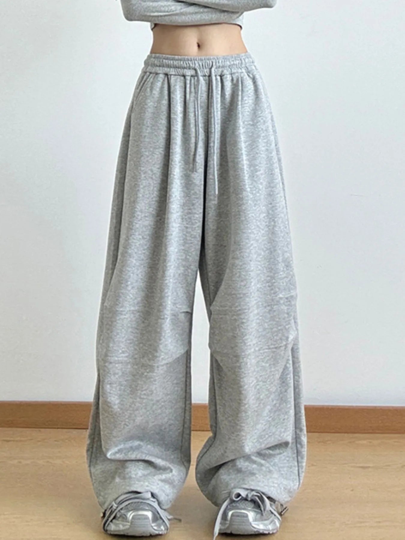 Drawstring Wide Leg Pants