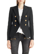 Lapel Collar Long Sleeve Blazer