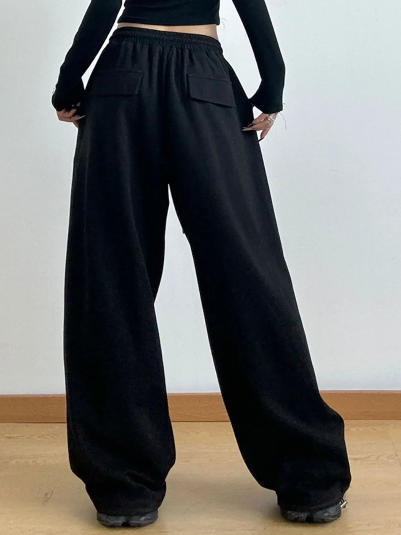Drawstring Wide Leg Pants