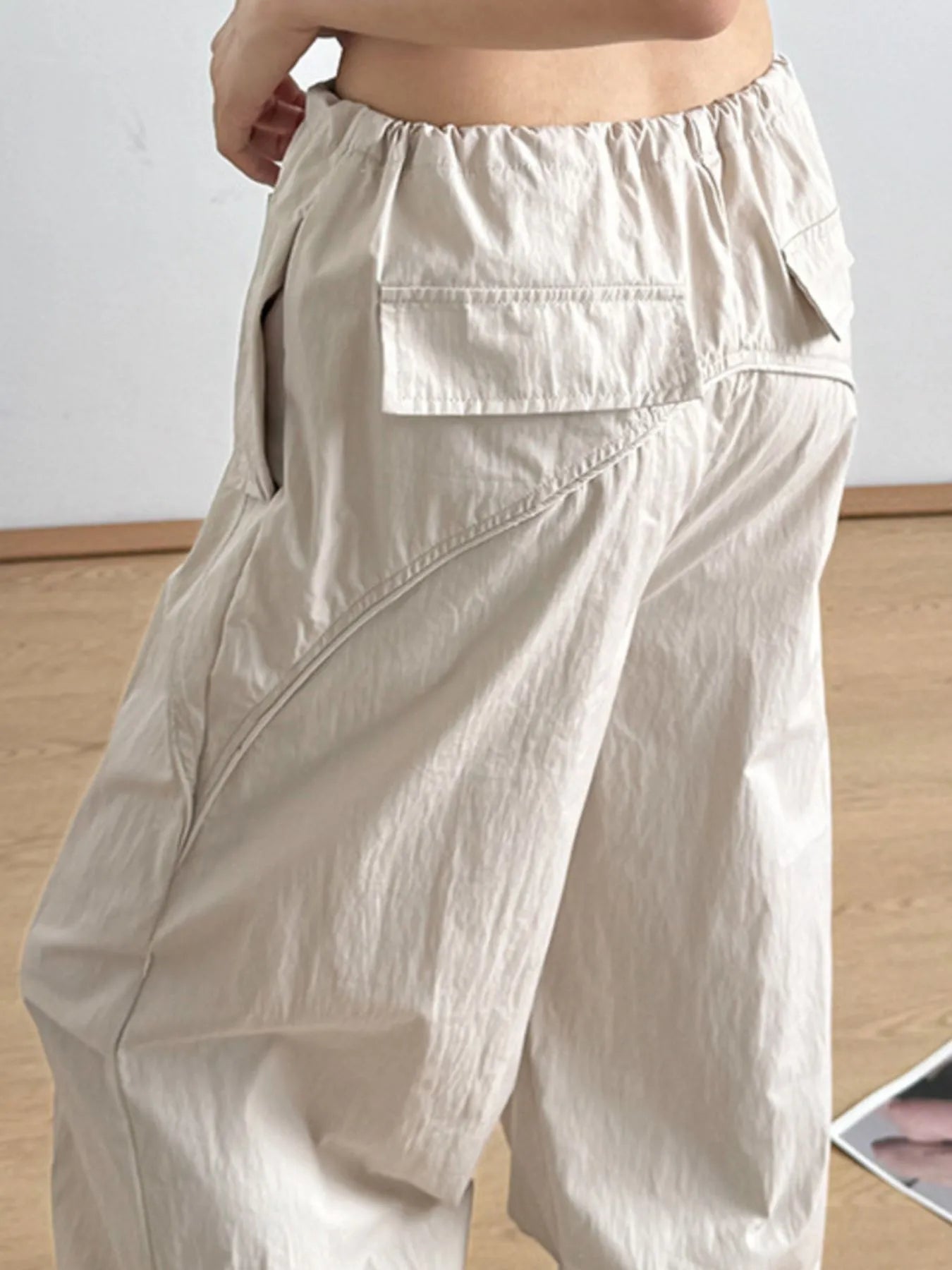 Relaxed Wide-Leg Drawstring Pants