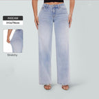 Tummy Control Curve Hugging Rise Baggy Jeans