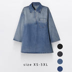 Half-Zip Collared Vintage Denim Dress