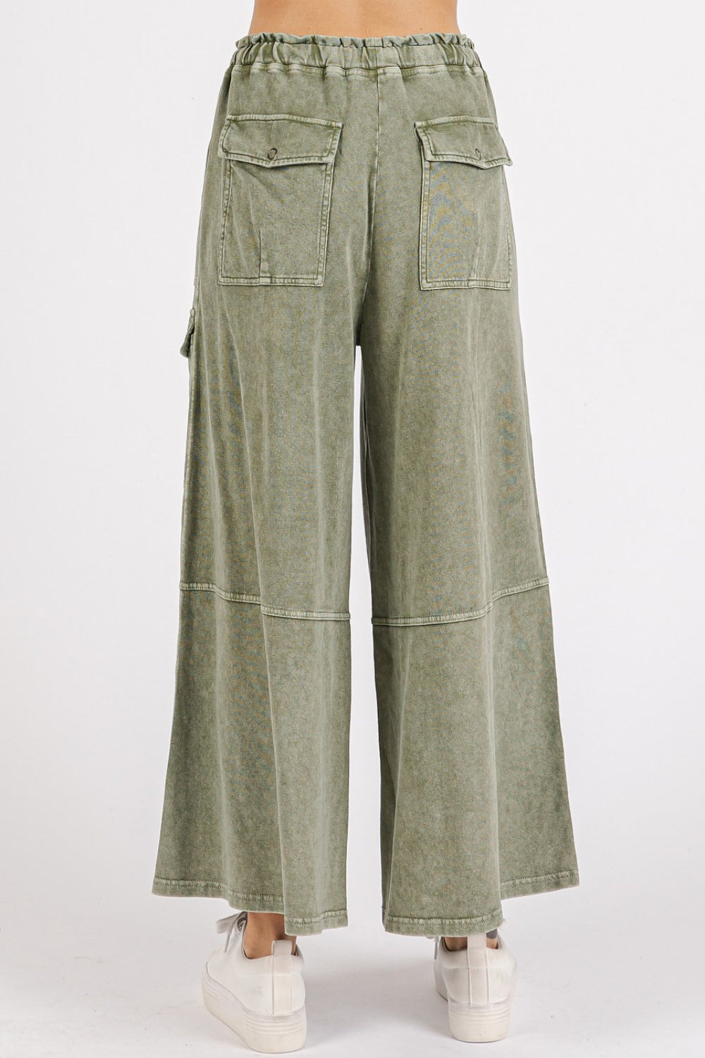 Mittoshop French Terry Cargo Wide Leg Pants
