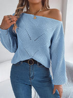 Openwork Long Sleeve Sweater