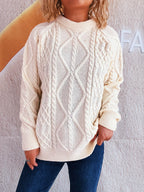 Cable Knit Long Sleeve Sweater