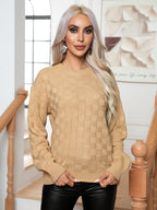 Round Neck Drop Shoulder Sweater