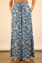 VERY J Printed Wide Leg Pants
