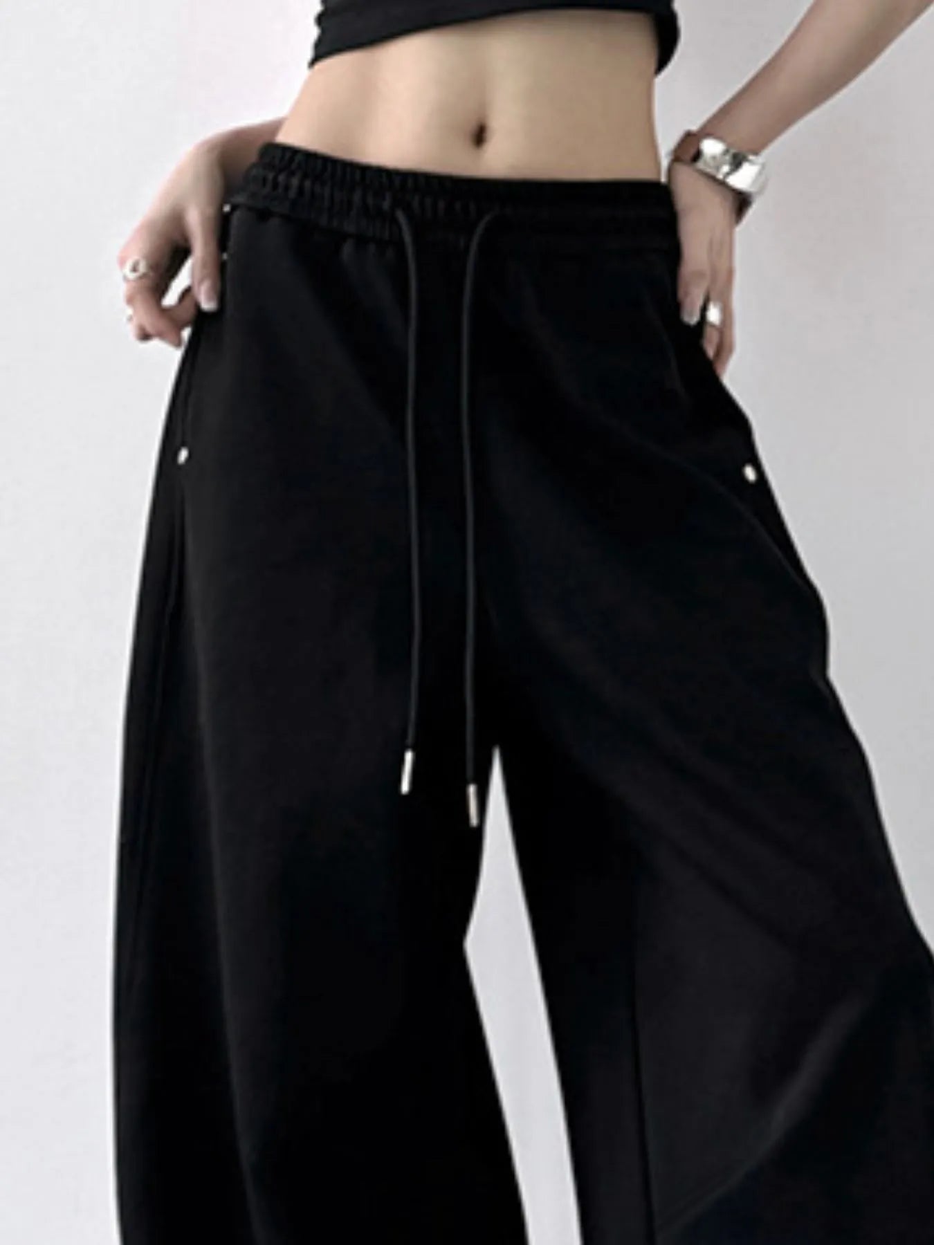 Wide Leg Drawstring Pants
