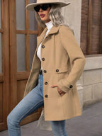 Button Up Long Sleeve Coat