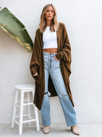 CUPSHE Women's Oversized Cardigan Sweater Open Front 2025 Fall Long Sleeve Soft Knit Casual Sweaters Outwear