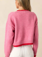 Strawberry Round Neck Long Sleeve Sweater