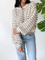 Oversized Striped Drop Shoulder Sweater