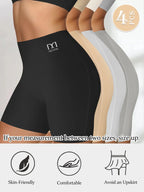 4 Pack High-Waist Tummy Control Shaper Shorts