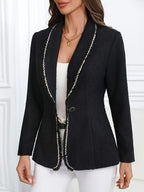 Single-Breasted Lapel Collar Blazer