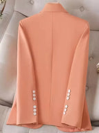Single-Button Long Sleeve Blazer