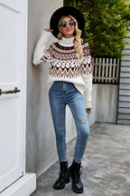 Turtleneck Ribbed Trim Sweater