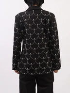Pearl Detail Long Sleeve Blazer