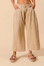 SO ME Mid Rise Wide Leg Chino Pants With Pockets