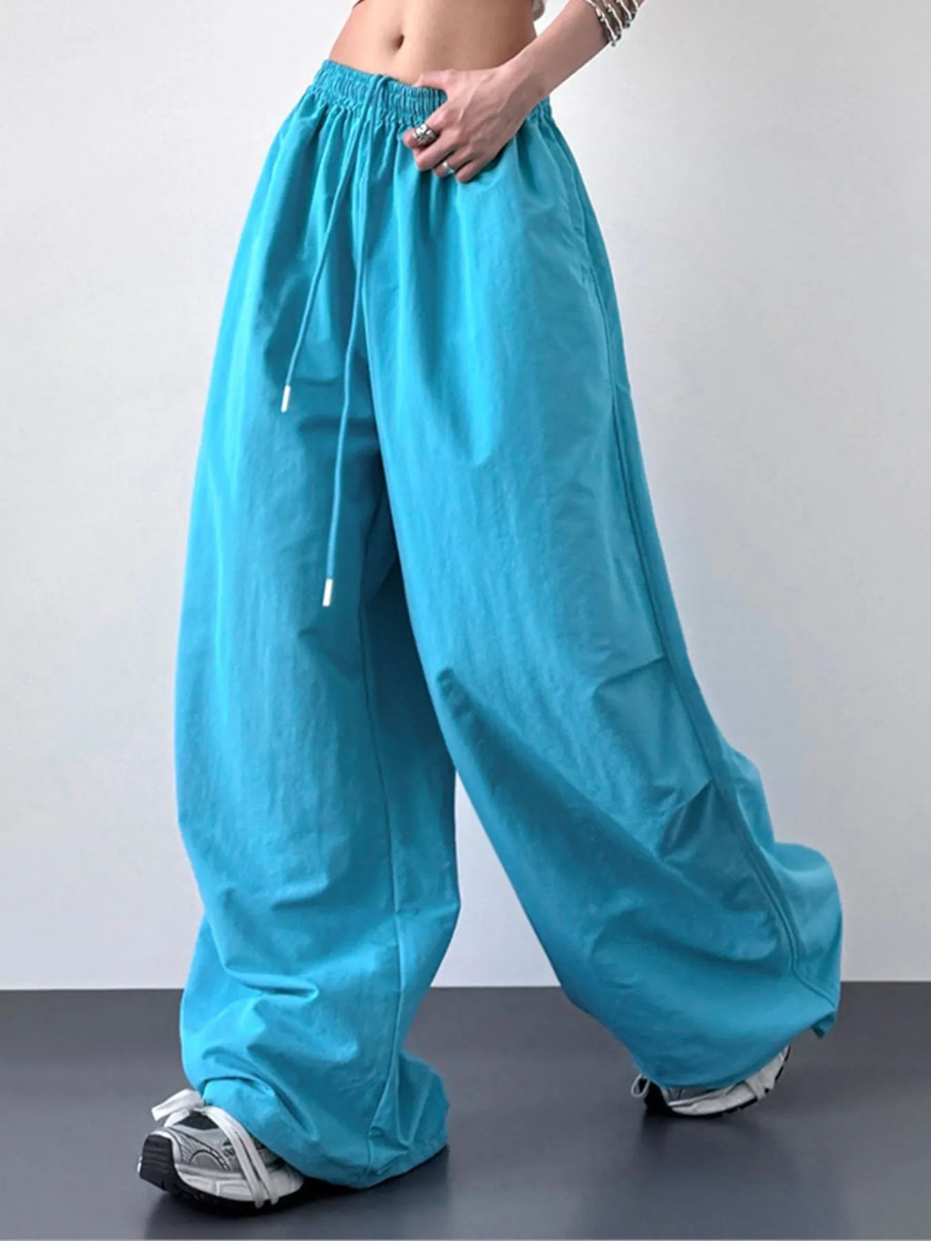 Wide Leg Drawstring Pants