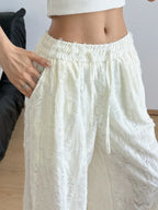 Drawstring Wide Leg Pants