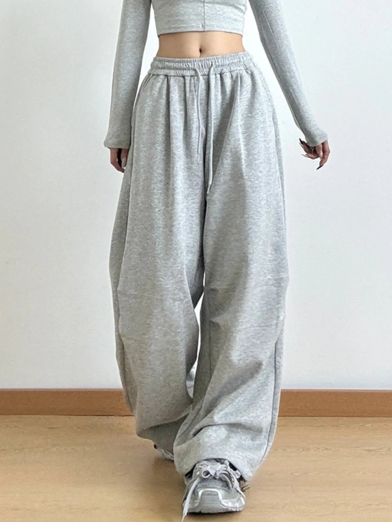 Drawstring Wide Leg Pants