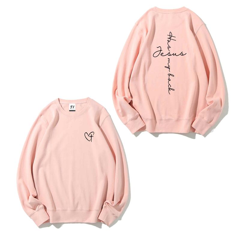 Jesus Has My Back Sweatshirt Lightweight