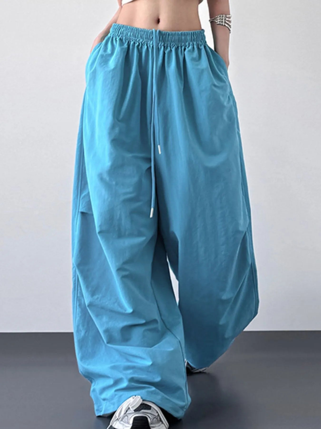 Wide Leg Drawstring Pants