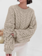 Cable Knit Long Sleeve Sweater