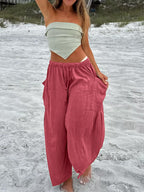 Full Size Wide Leg Pants with Pockets Plus Size