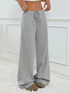 Striped Wide Leg Drawstring Pants