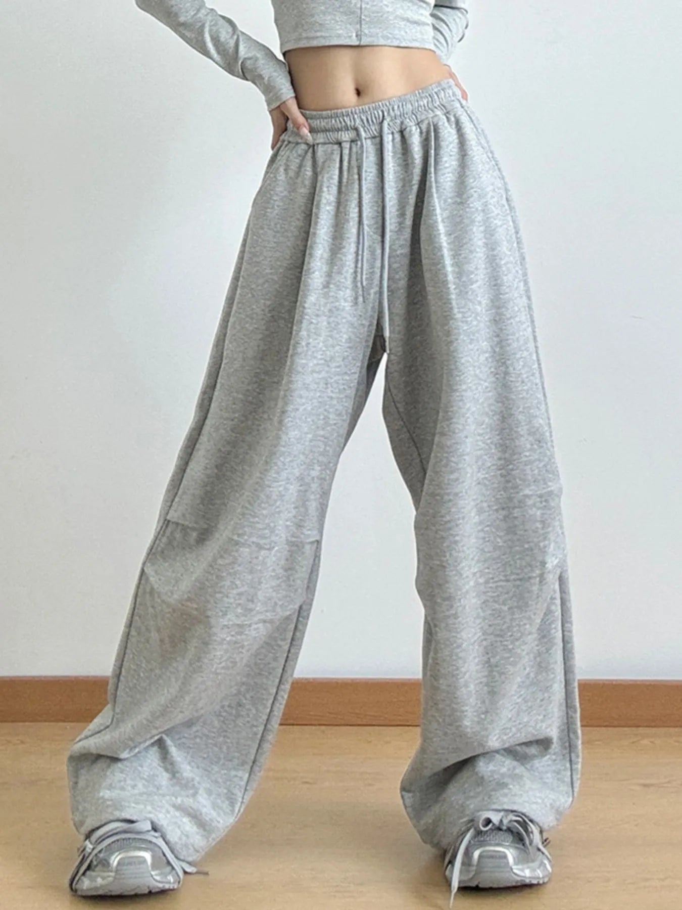 Drawstring Wide Leg Pants