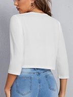 Open Front 3/4 Sleeve Blazer