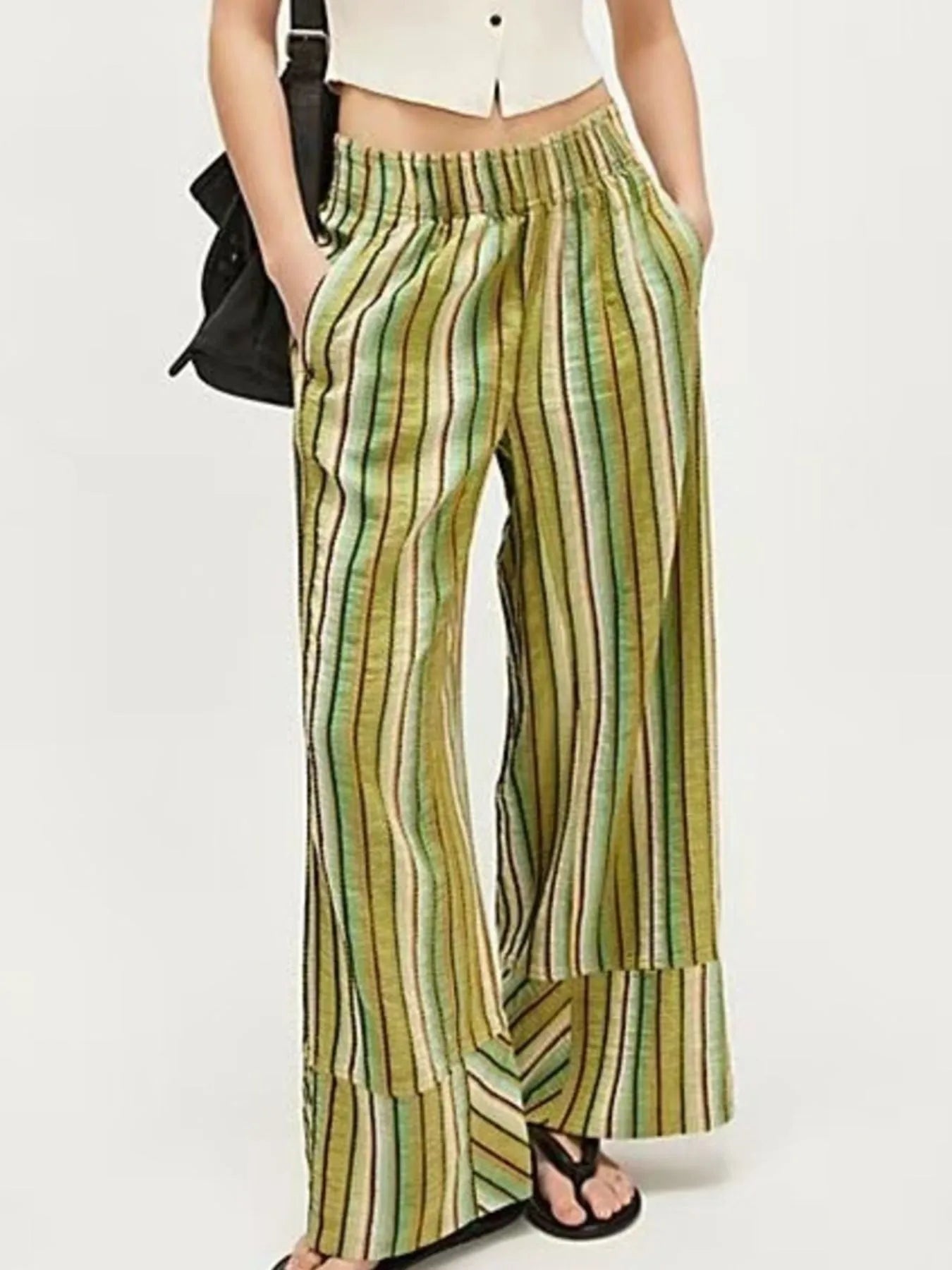 Striped Wide Leg Pants