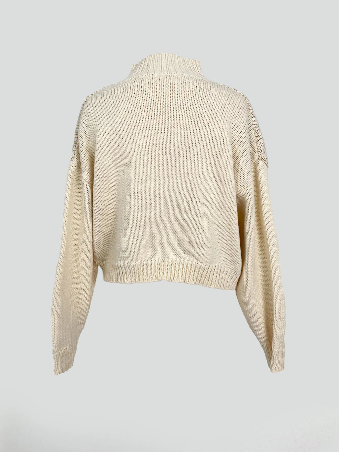 Diamond Pattern Turtleneck Sweater