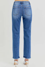 RISEN Mid Rise Ankle Tapered Jeans