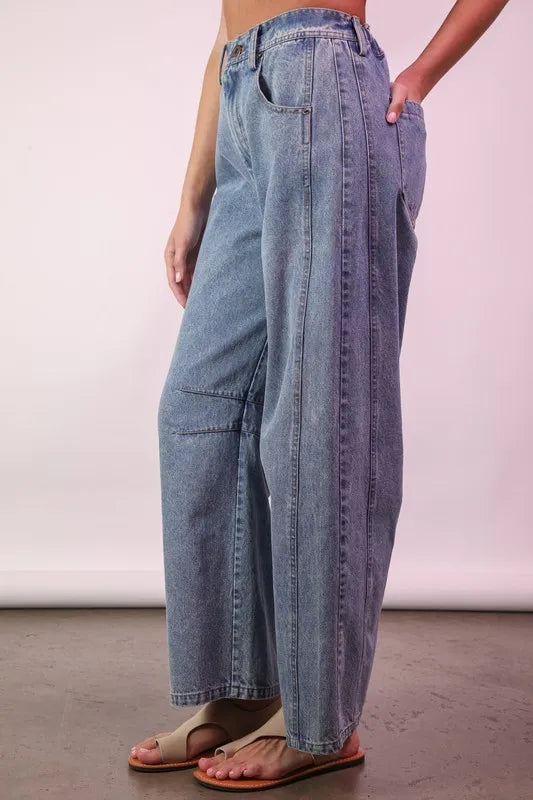 VERY J Wide Leg Comfy Jeans