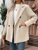 Lapel Collar Long Sleeve Blazer