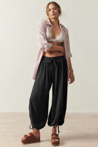 Drawstring Ruched Pants