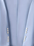 Single-Button Long Sleeve Blazer