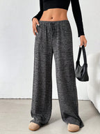 Striped Wide Leg Drawstring Pants