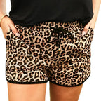 Women's Checkered Drawstring Casual Summer Shorts