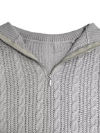 Cable Knit Half Zip Sweater