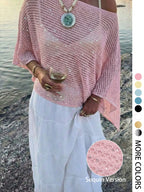 Sequin Hollow-out Knit Summer Top