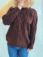 Cable Knit Long Sleeve Sweater