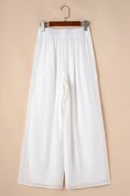 Tie Waist Pleated Wide Leg Pants
