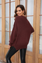 Angel Wings Round Neck Long Sleeve Sweater